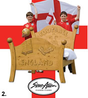Football Bed customised with England on the footboard